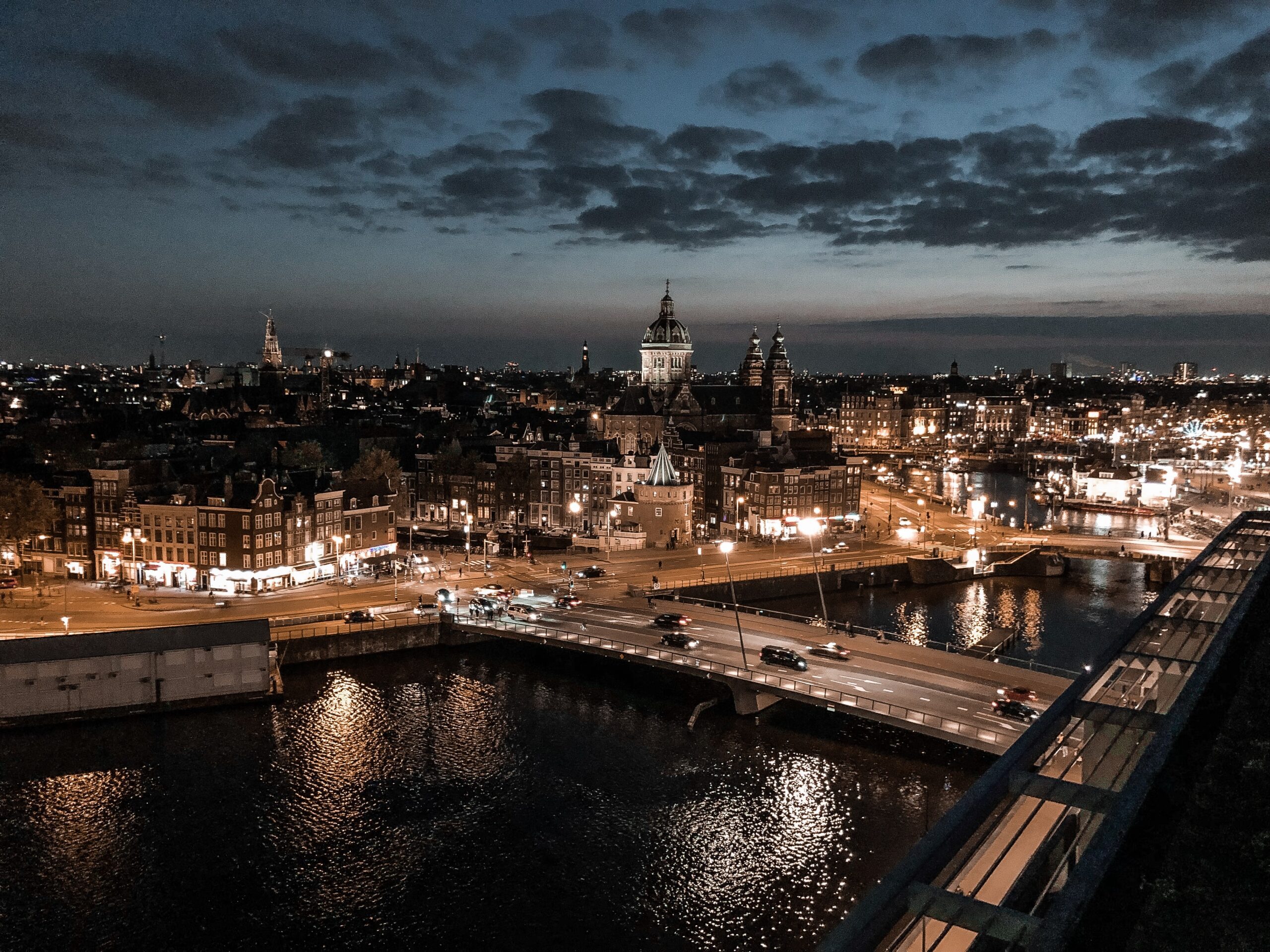 Aussicht Amsterdam vom Hilton Hotel Amsterdam